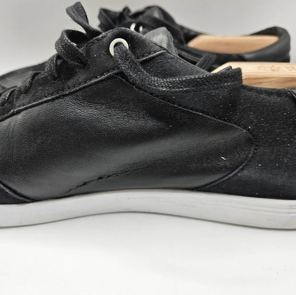 Cole Haan Grand.OS Women Size 10.5 B Black Leather Suede Low Top Casual Sneakers - Picture 4 of 10